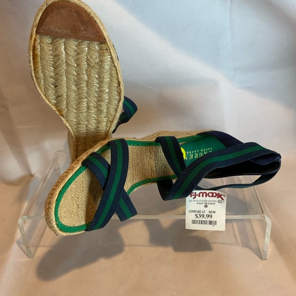 Lauren Ralph Lauren Iliana sandals blue and green size 9 brand new - Picture 7 of 9